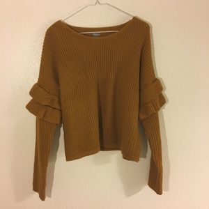Mustard Yellow Cropped Sweater